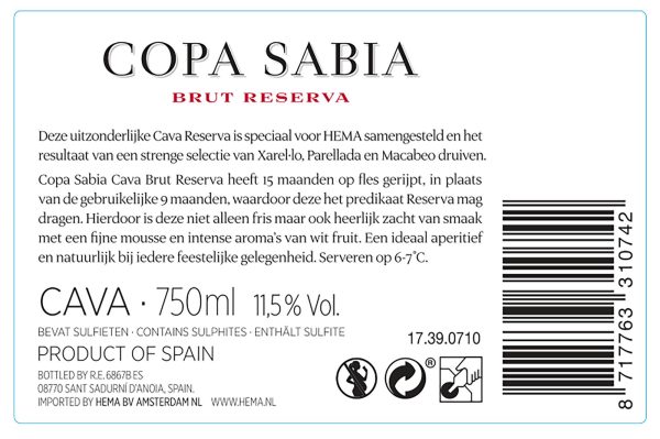 Copa Sabia Copa Sabia Cava Brut 0.75L