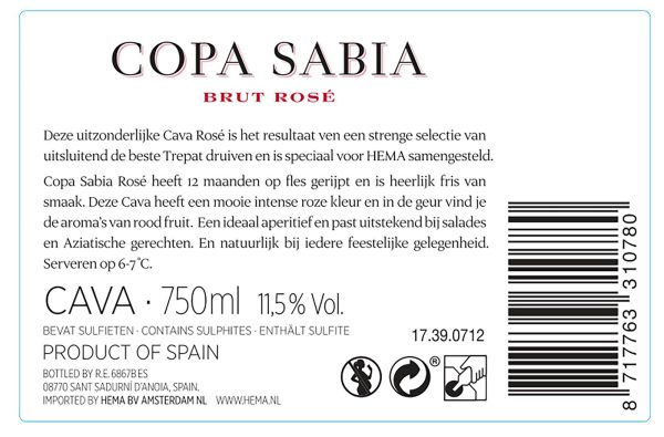 Copa Sabia Copa Sabia Cava Brut Rosé 0.75L