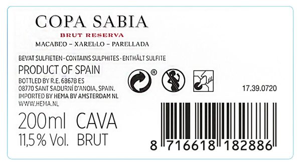 Copa Sabia Copa Sabia Cava Brut 0.2L