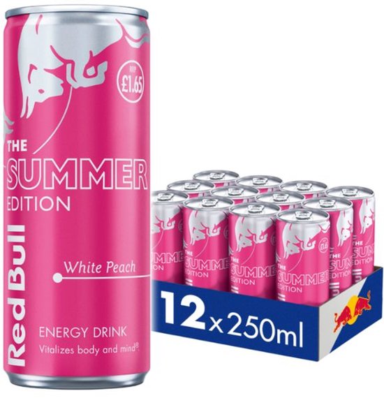 red bull summer white peach 12pack 13835