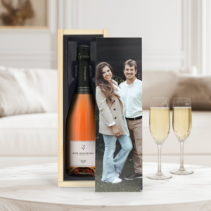 Champagne in bedrukte kist - René Schloesser rosé (750ml)