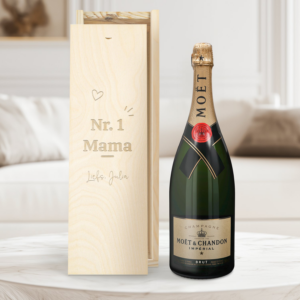 Champagne in gegraveerde kist - Moët & Chandon (1500ml)