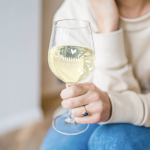 Witte wijnglazen graveren - 6 stuks