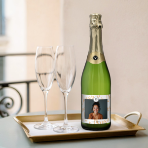 Mousserende wijn met bedrukt etiket - Vintense Blanc alcoholvrij