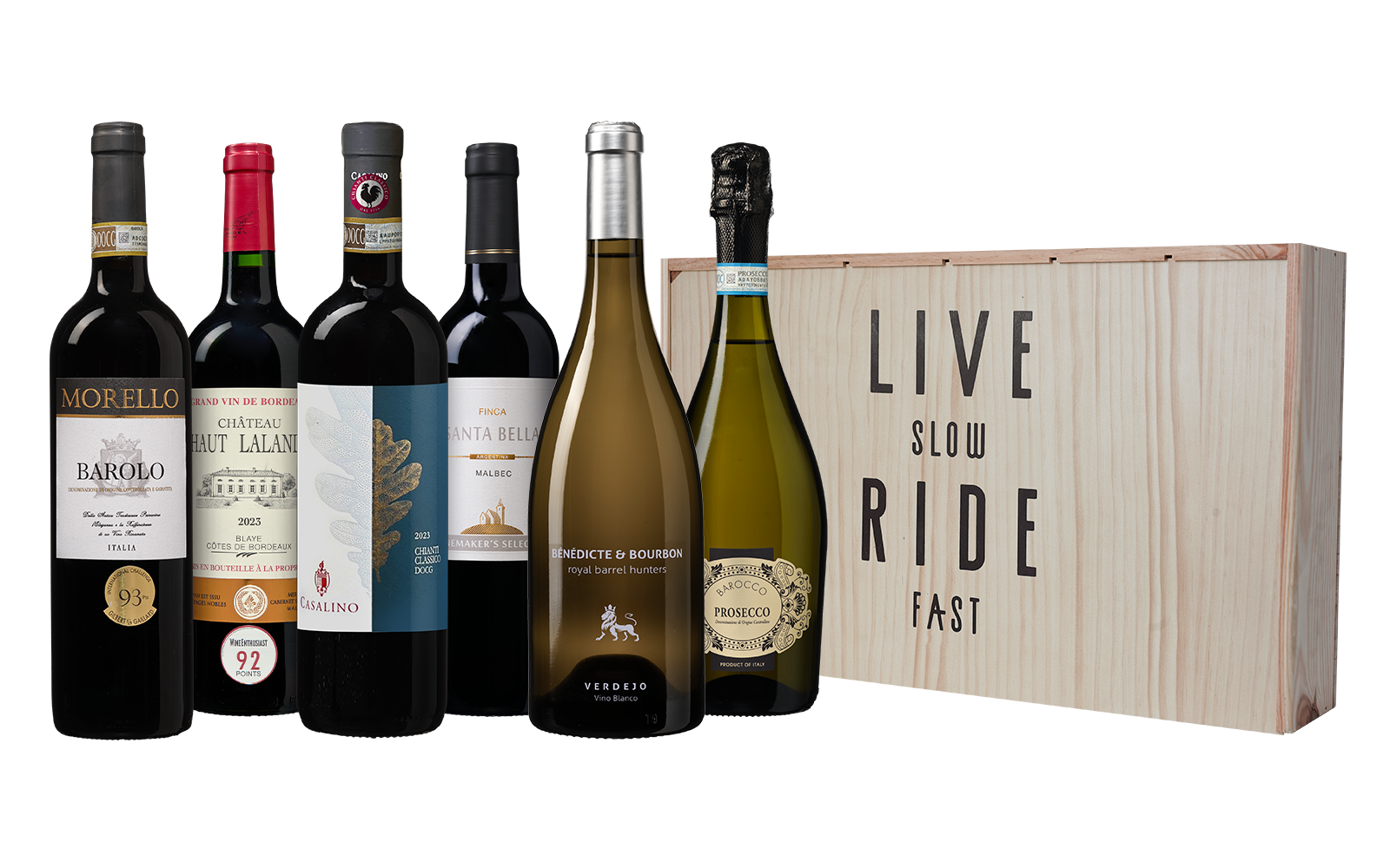 k210693 live slow ride fast kerstpakket kist 1